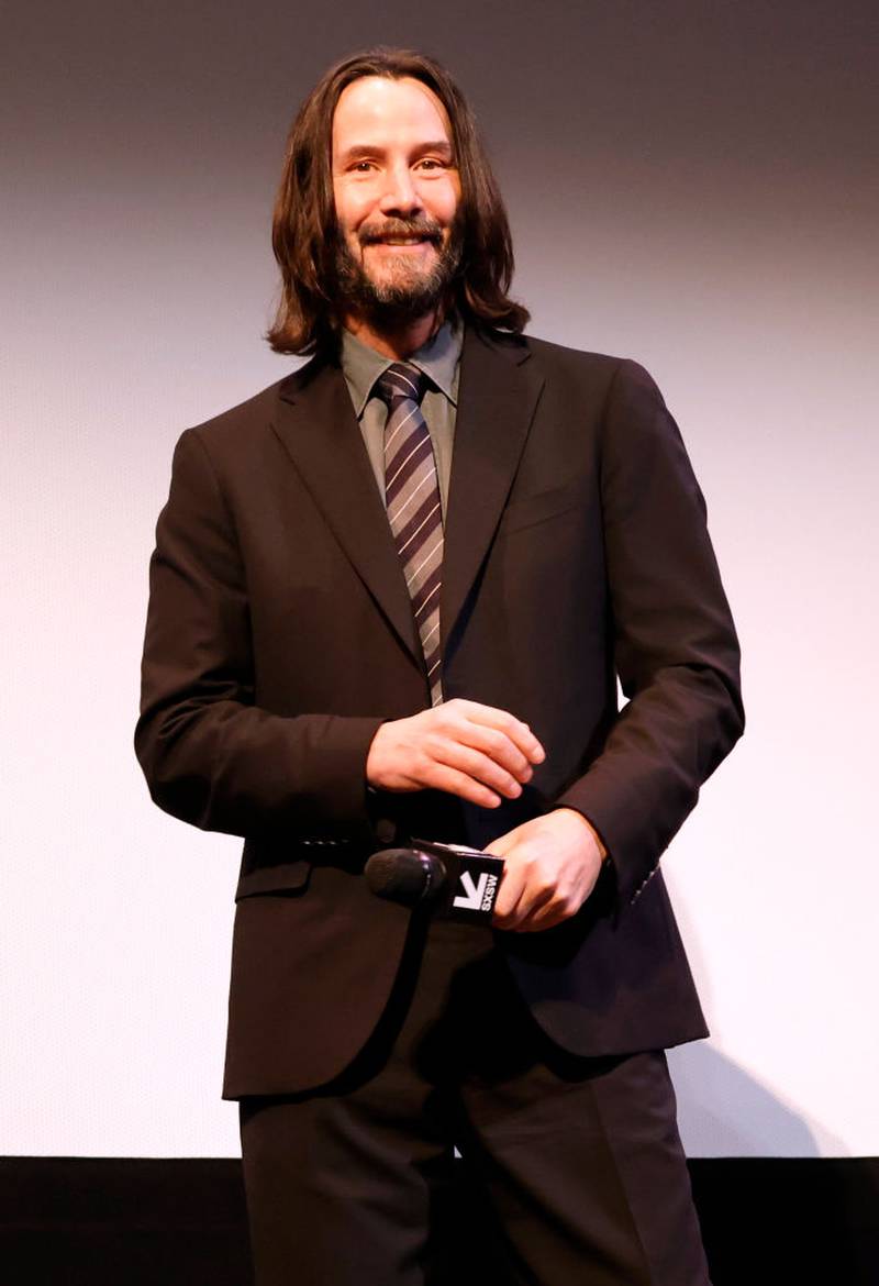 AUSTIN, TEXAS - MARCH 13: Keanu Reeves introduces a Special Screening of "John Wick: Chapter 4" at the 2023 SXSW Conference and Festivals at The Paramount Theater on March 13, 2023 in Austin, Texas. (Photo by Frazer Harrison/Getty Images for SXSW)