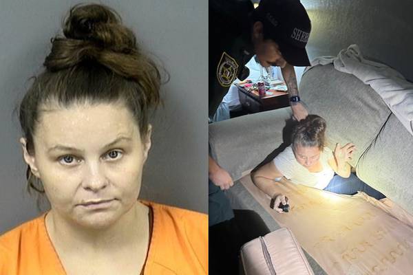Woman who violated probation for selling fentanyl found hiding inside couch