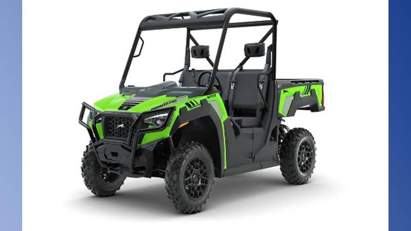 A green Prowler utility vehicle